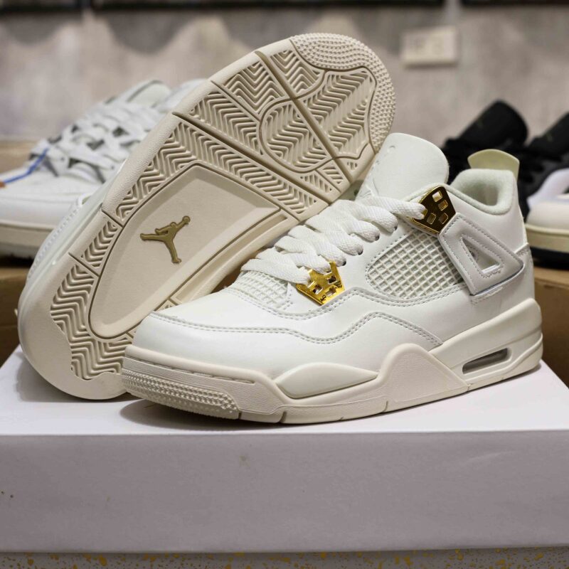 Giày Nike Air Jordan 4 ‘Sail Metallic Gold’