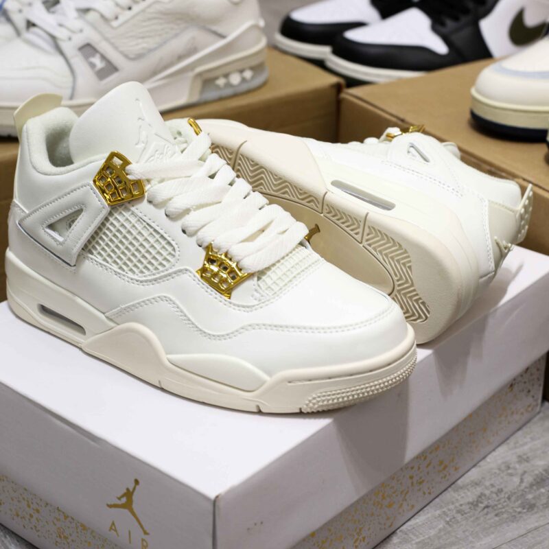 Giày Nike Air Jordan 4 ‘Sail Metallic Gold’