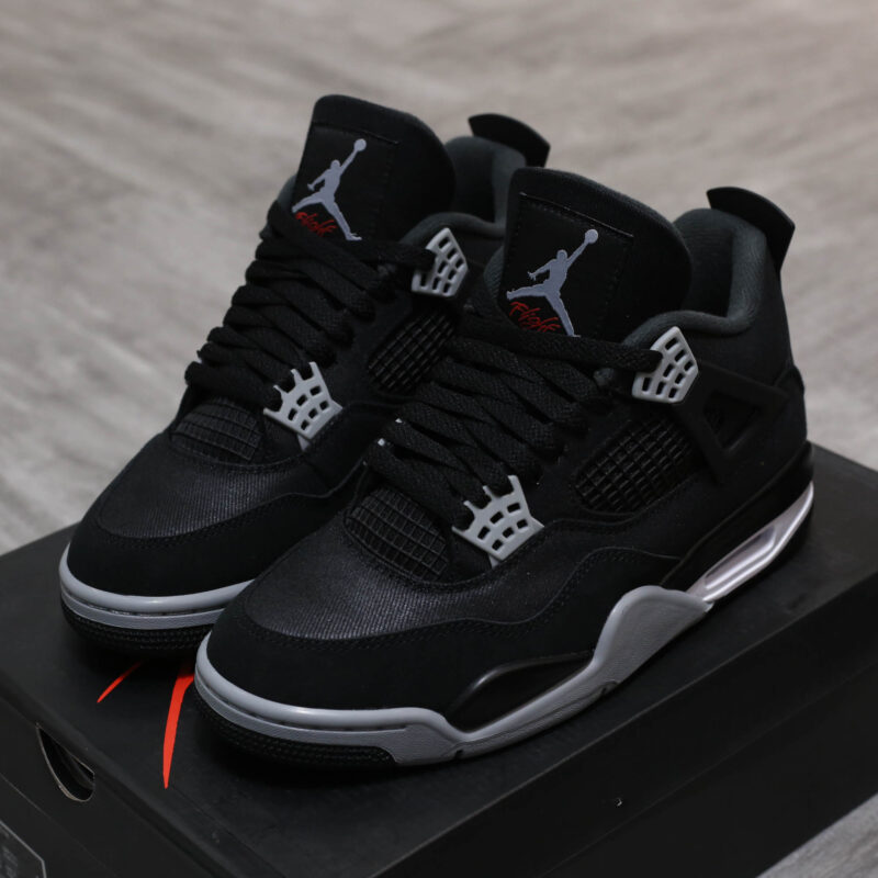 Giày Air Jordan 4 Retro SE ‘Black Canvas’ Best Quality