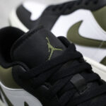 Giày Air Jordan 1 Low ‘Black Toe Medium Olive’ Like Auth