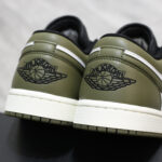 Giày Air Jordan 1 Low ‘Black Toe Medium Olive’ Like Auth