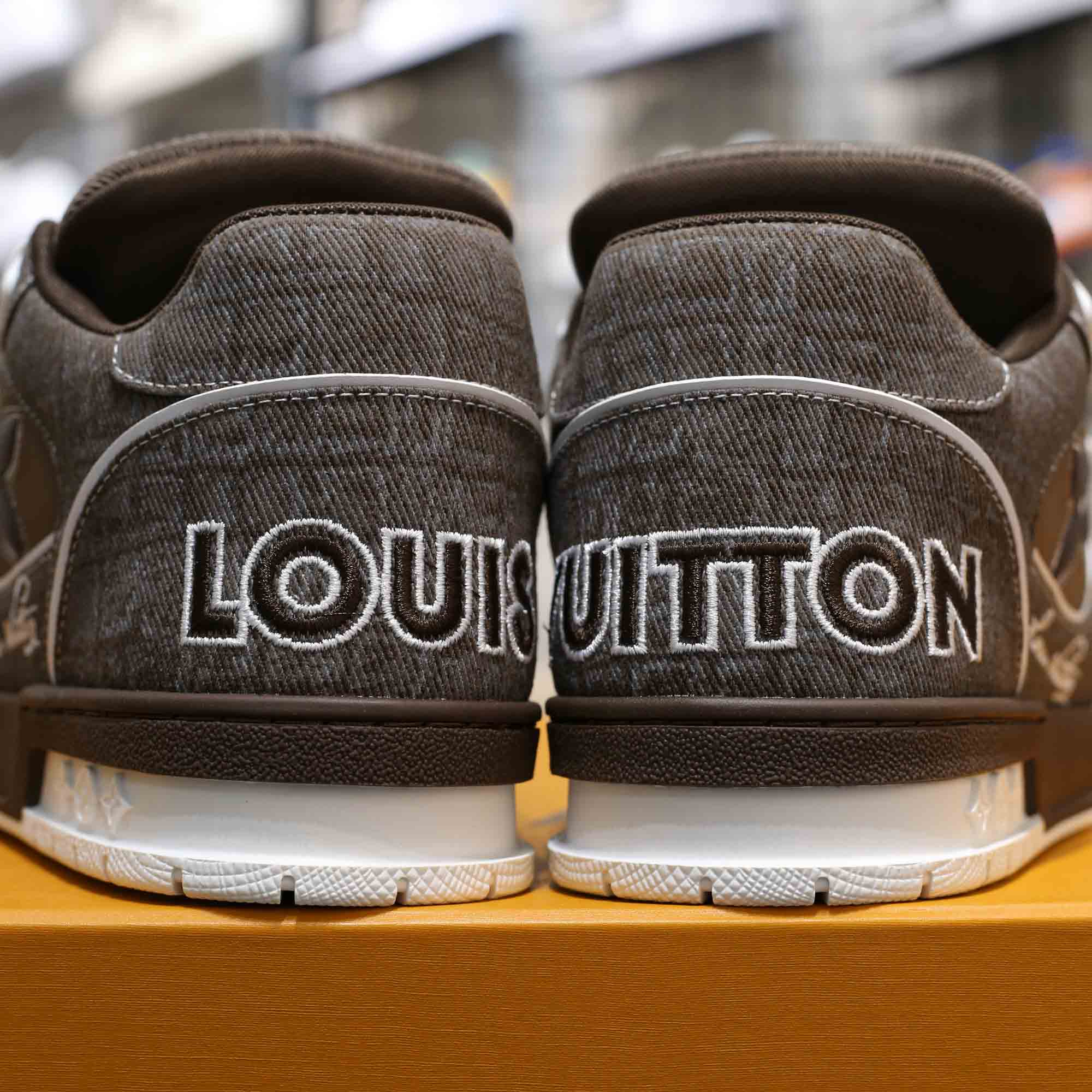 Giày Louis Vuitton LV Trainer Mocha Brown Crocodile Best Quality
