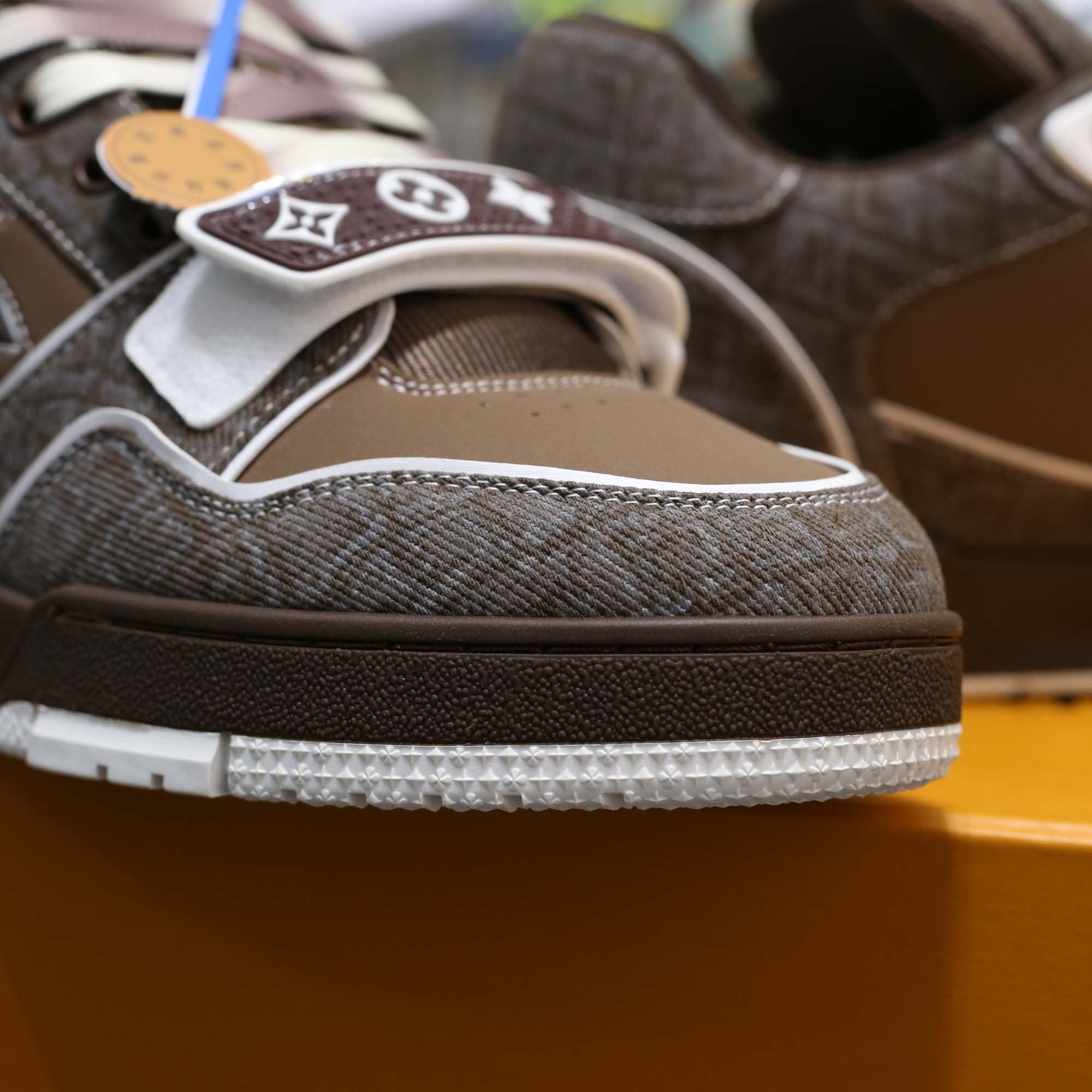 Giày Louis Vuitton LV Trainer Mocha Brown Crocodile Best Quality