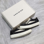 Rick Owens Canvas Vintage ‘Black Milk White’ Sneakers