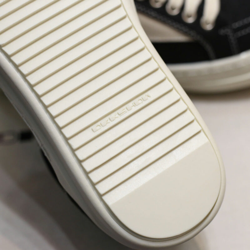 Rick Owens Canvas Vintage ‘Black Milk White’ Sneakers