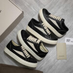Rick Owens Canvas Vintage ‘Black Milk White’ Sneakers