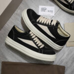 Rick Owens Canvas Vintage ‘Black Milk White’ Sneakers