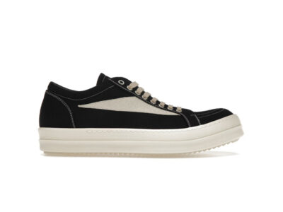 Rick Owens Canvas Vintage ‘Black Milk White’ Sneakers