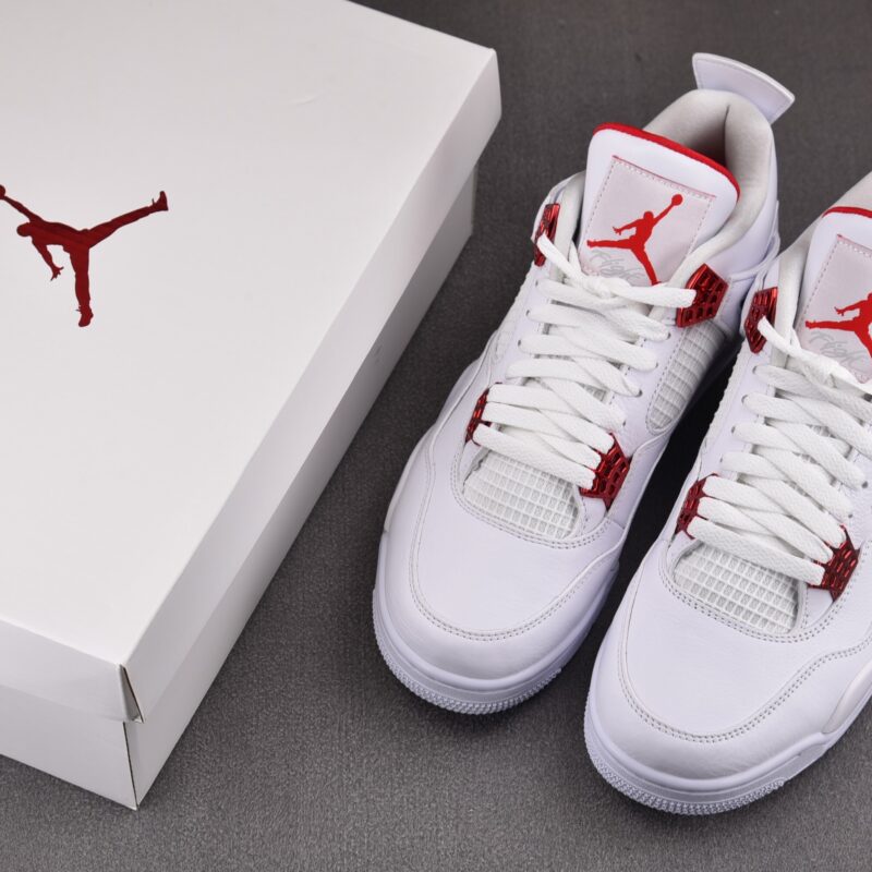 (BEST) Air Jordan 4 Retro 'METALLIC RED'