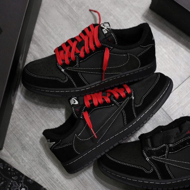 Giày Air Jordan 1 Low Retro OG SP x Travis Scott ‘Black Phantom