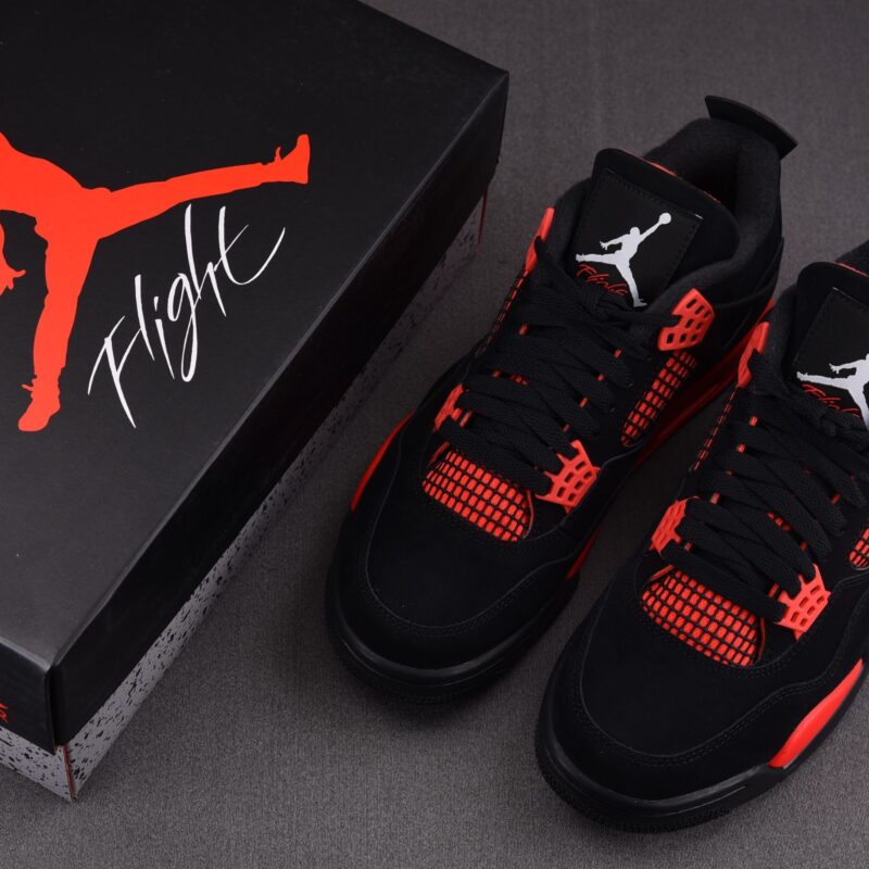 (BEST) Air Jordan 4 Retro 'RED THUNDER'