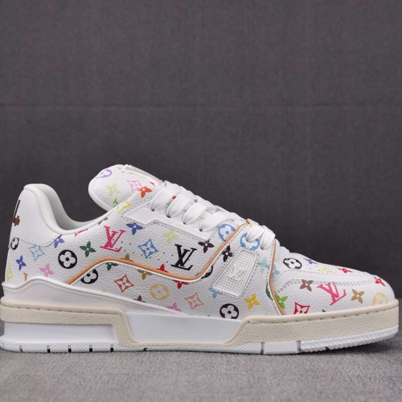 (BEST) Takashi Murakami x Louis vuitton LV Trainer Sneaker ‘WHITE’