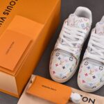 (BEST) Takashi Murakami x Louis vuitton LV Trainer Sneaker ‘WHITE’