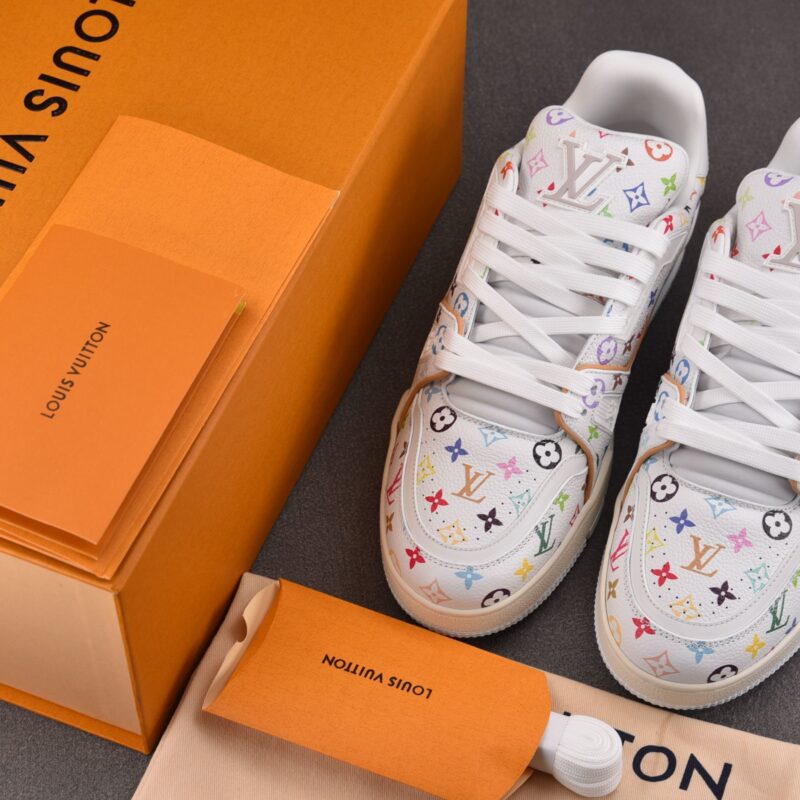(BEST) Takashi Murakami x Louis vuitton LV Trainer Sneaker ‘WHITE’