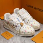 Giày Louis vuitton x Takashi Murakami LV Trainer Sneaker White