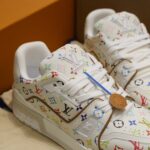 Giày Louis vuitton x Takashi Murakami LV Trainer Sneaker White