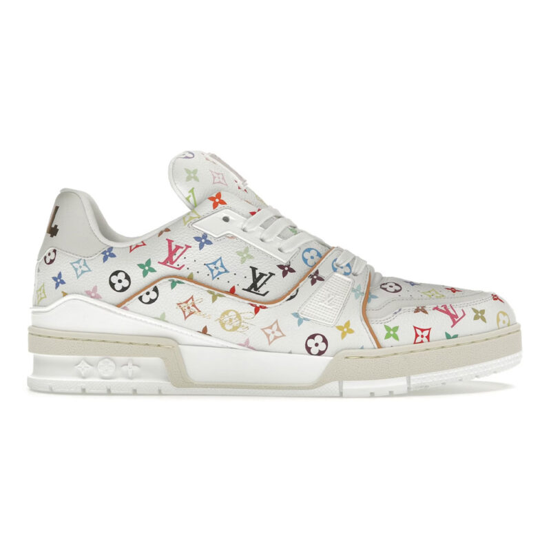 Giày Louis vuitton x Takashi Murakami LV Trainer Sneaker White