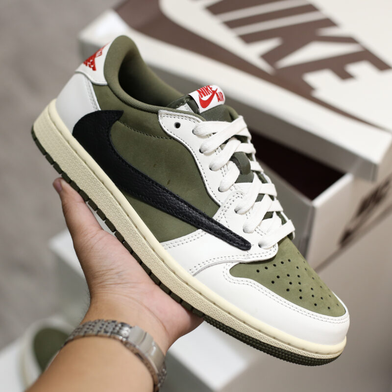 Travis Scott x Air Jordan 1 Low 'Medium Olive'
