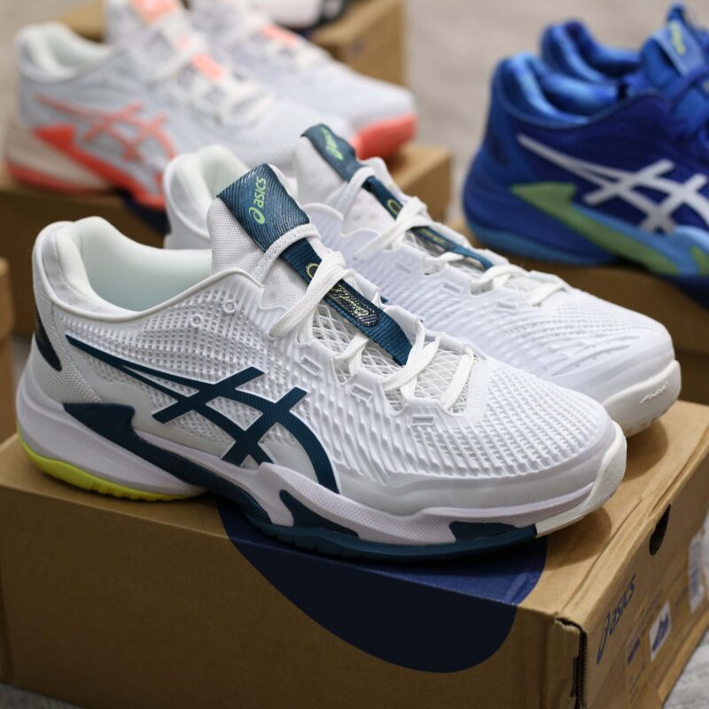 Giày Asics Court FF 3 ' White Gris Blue'