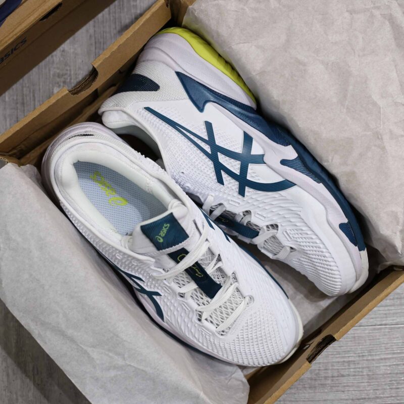 Giày Asics Court FF 3 ' White Gris Blue'