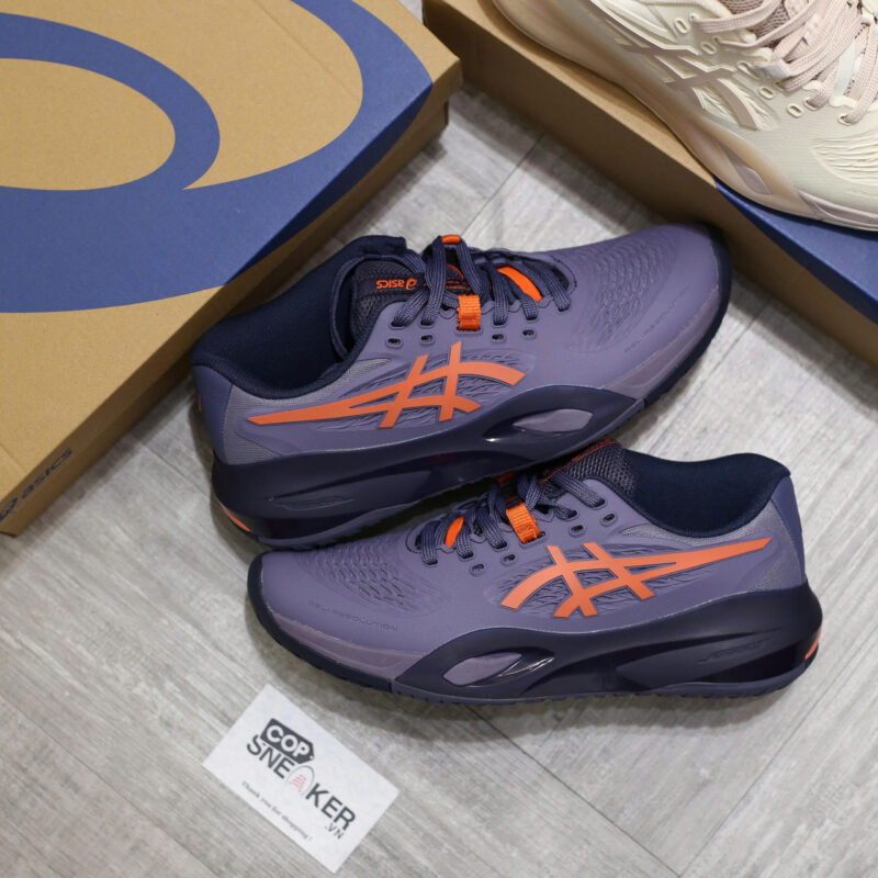 Giày Asics Gel Resolution X Greyish ‘Purple Nova Orange’