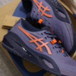 Giày Asics Gel Resolution X Greyish ‘Purple Nova Orange’