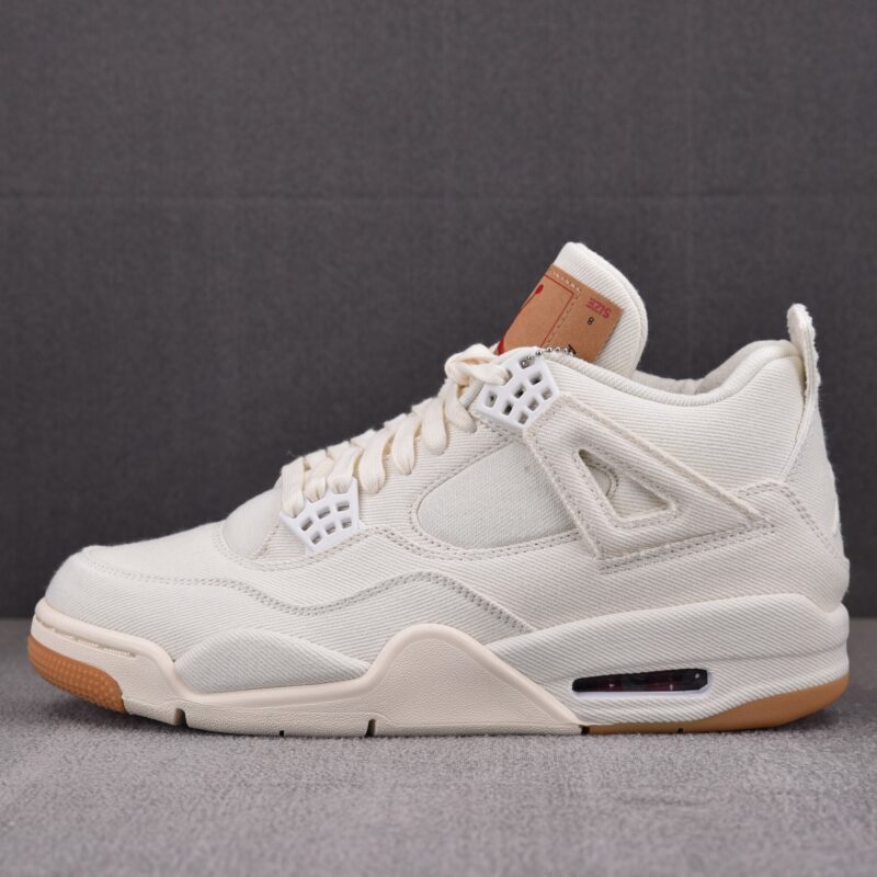 (BEST) Air Jordan 4 Retro 'Levis White'