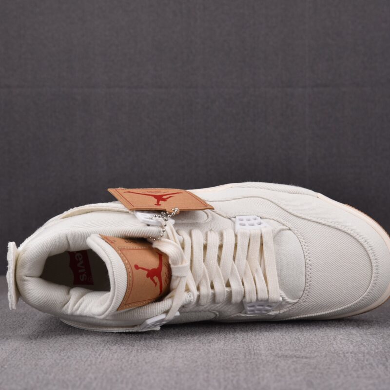(BEST) Air Jordan 4 Retro 'Levis White'