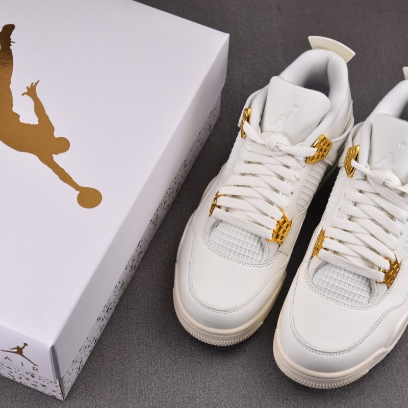 (BEST) Air Jordan 4 Retro 'METALLIC GOLD'