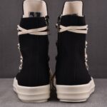 (BEST) Rick Owens DRKSHDW High - Top Canvas ‘Black Milk’ Sneakers