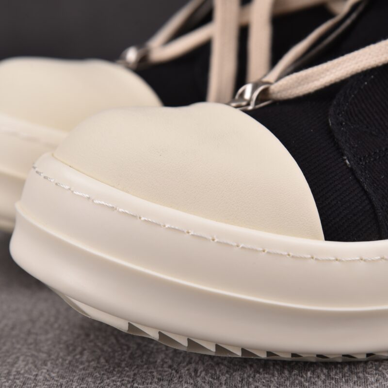 (BEST) Rick Owens DRKSHDW High - Top Canvas ‘Black Milk’ Sneakers