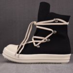 (BEST) Rick Owens DRKSHDW High - Top Canvas ‘Black Milk’ Sneakers