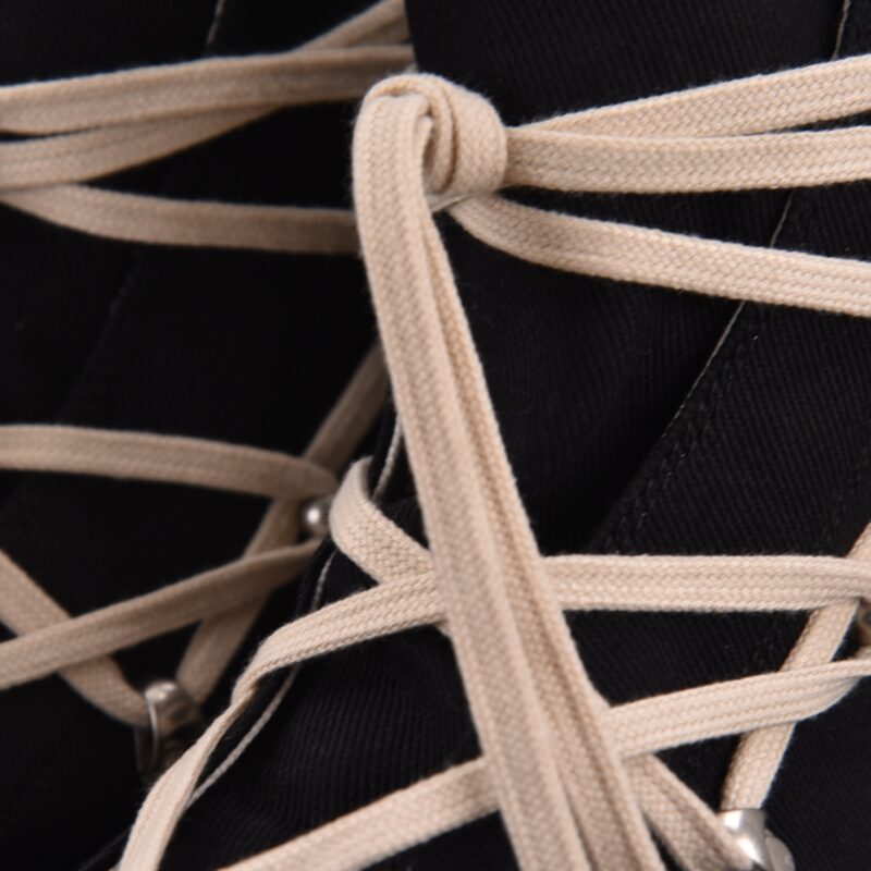 (BEST) Rick Owens DRKSHDW High - Top Canvas ‘Black Milk’ Sneakers