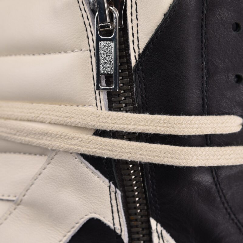 (BEST) Rick Owens Geobasket Leather 'BLACK MILK' Sneakers