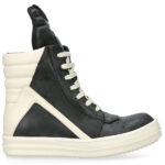 (BEST) Rick Owens Geobasket Leather 'BLACK MILK' Sneakers