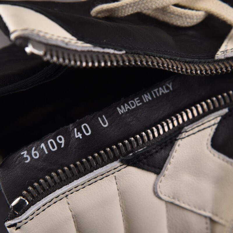 (BEST) Rick Owens Geobasket Leather 'BLACK MILK' Sneakers