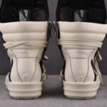 (BEST) Rick Owens Geobasket Leather 'BLACK MILK' Sneakers