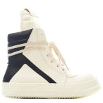 (BEST) Rick Owens Geobasket Leather 'MILK BLACK' Sneakers
