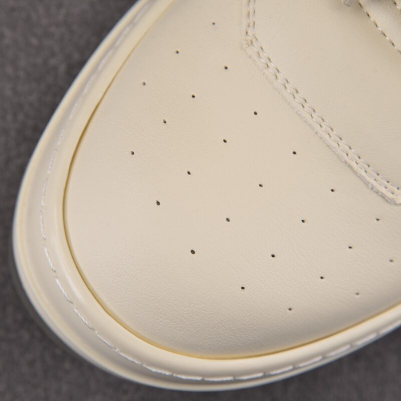 (BEST) Rick Owens Geobasket Leather 'MILK BLACK' Sneakers