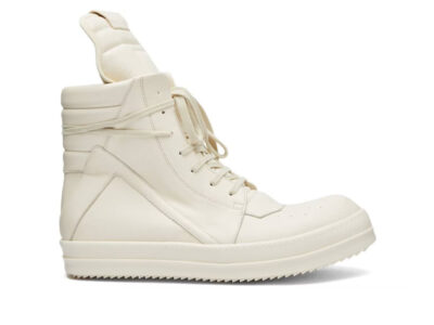 (BEST) Rick Owens Geobasket Leather 'Milk' Sneakers