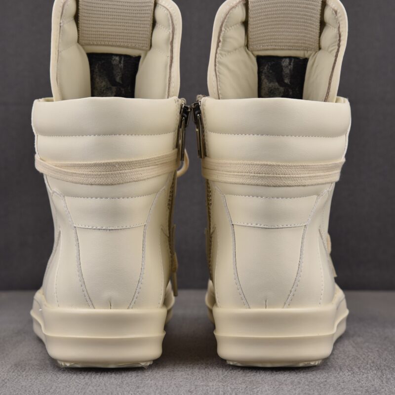 (BEST) Rick Owens Geobasket Leather 'Milk' Sneakers