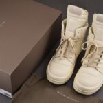 (BEST) Rick Owens Geobasket Leather 'Milk' Sneakers
