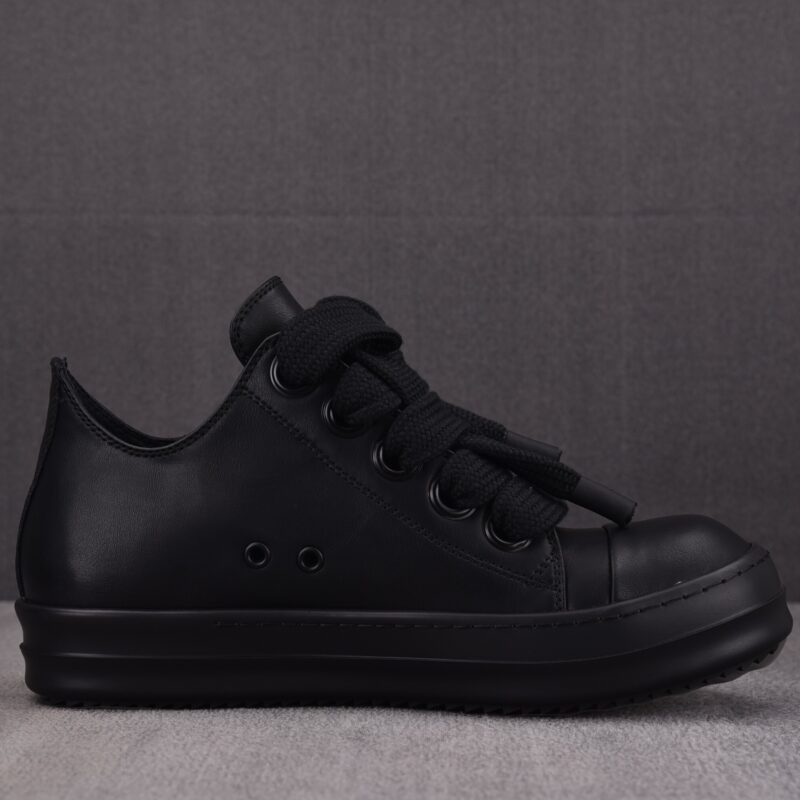 (BEST) Rick Owens Jumbo Laced Low 'All Black' Sneakers