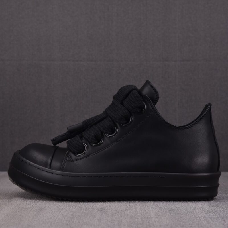 (BEST) Rick Owens Jumbo Laced Low 'All Black' Sneakers