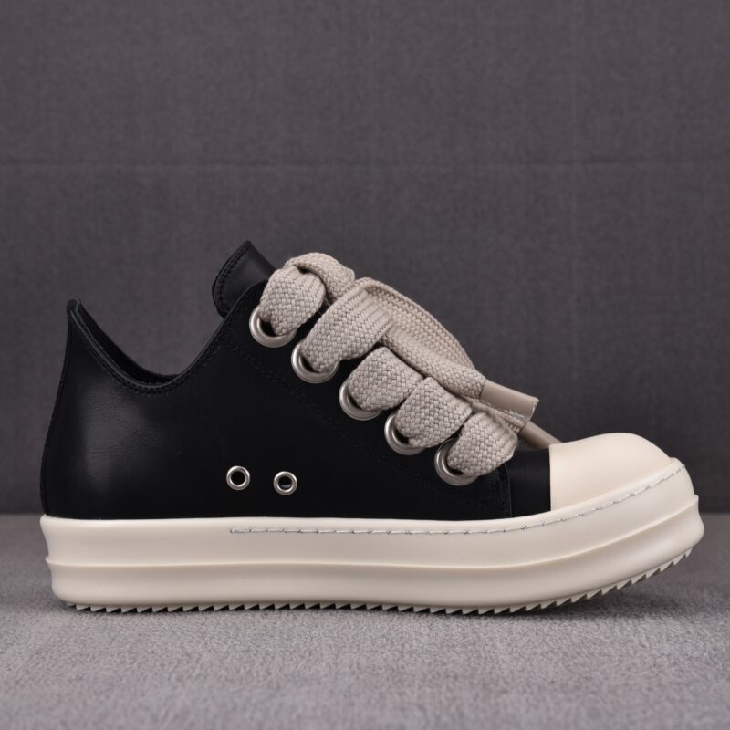 (BEST) Rick Owens Jumbo Laced Low 'Black Milk' Sneakers
