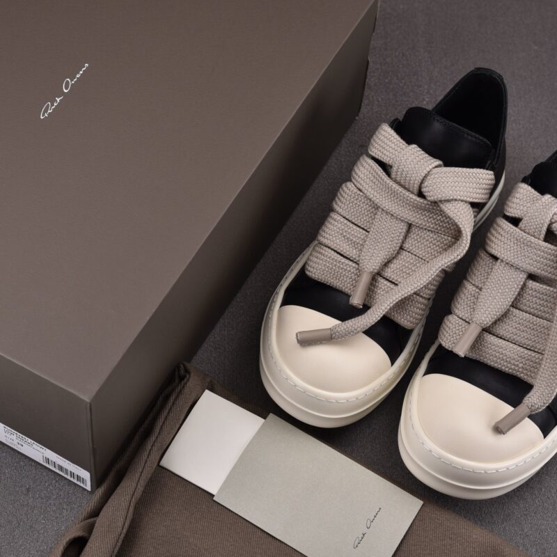 (BEST) Rick Owens Jumbo Laced Low 'Black Milk' Sneakers