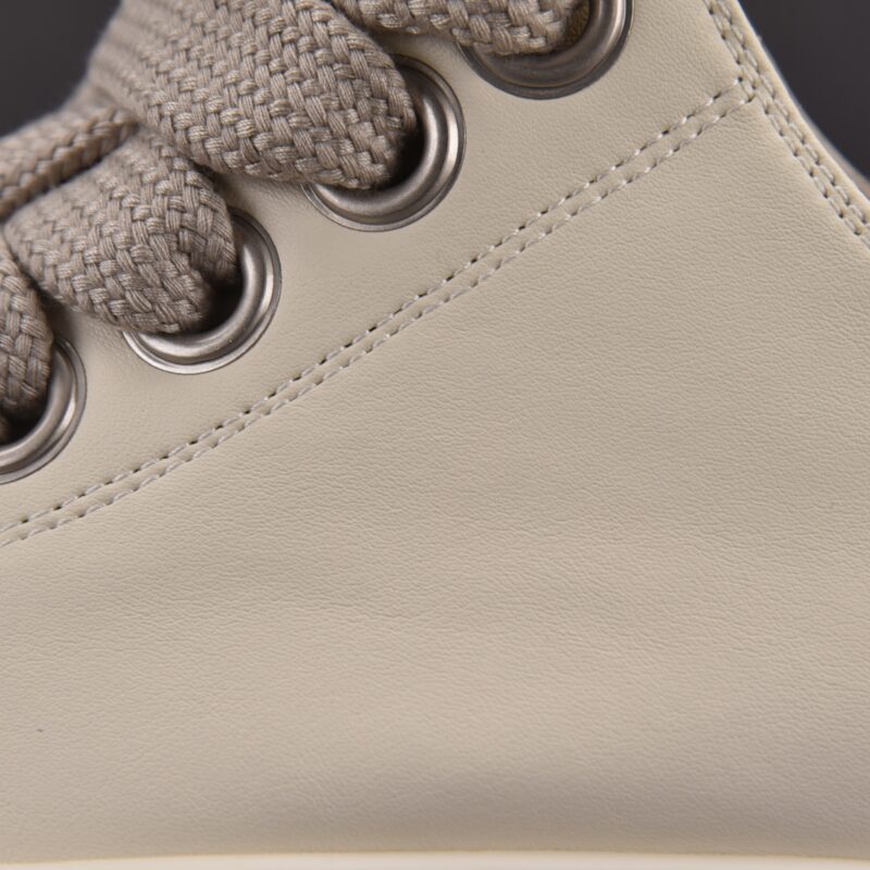 (BEST) Rick Owens Jumbo Laced Low Leather 'Milk' Sneakers