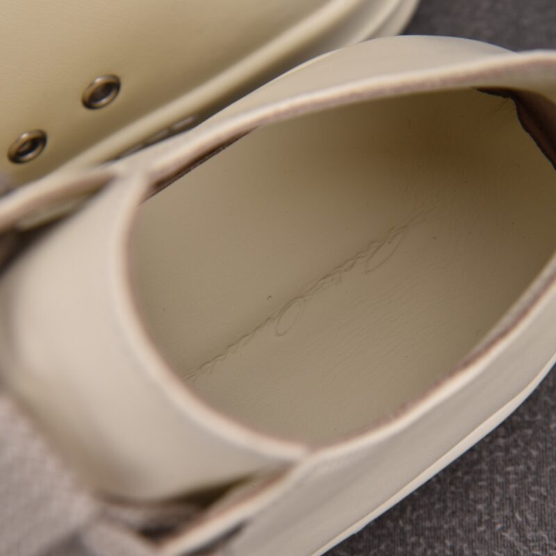 (BEST) Rick Owens Jumbo Laced Low Leather 'Milk' Sneakers