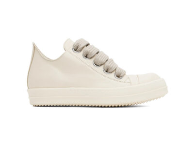 (BEST) Rick Owens Jumbo Laced Low Leather 'Milk' Sneakers