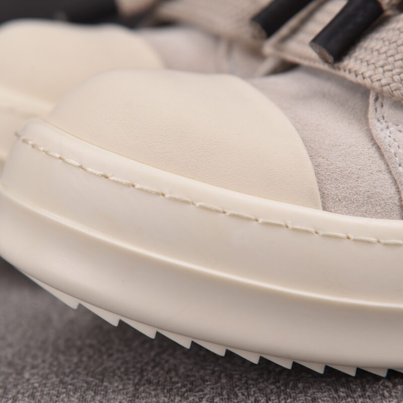 (BEST) Rick Owens Jumbo Laced Low Suede 'PEARL MILK' Sneakers
